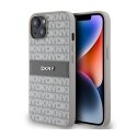 DKNY PU Leather Repeat Pattern Tonal Stripe Case for iPhone 14 B DKNY PU Leather Repeat Pattern Tonal Stripe Case for iPhone 14 B