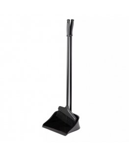 Long-handled Hair Scoop with Brush Black