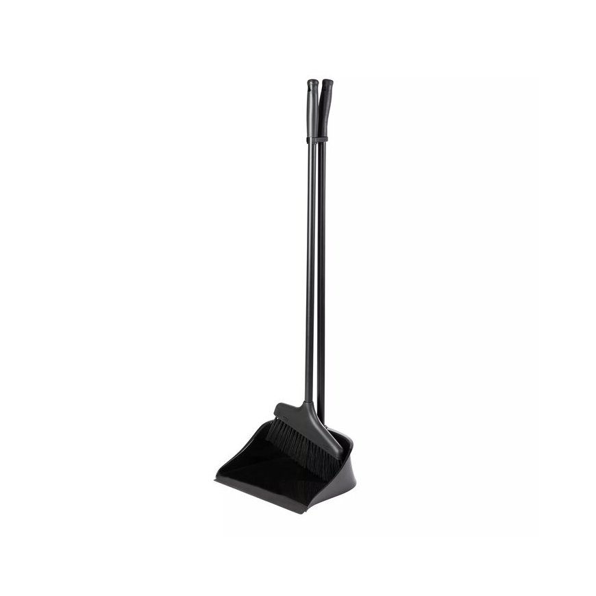 Long-handled Hair Scoop with Brush Black