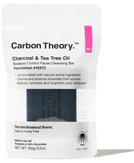 Carbon Theory Charcoal & Tea Tree Oil Breakout Control Facial Cleansing Bar - Čisticí pleťové mýdlo