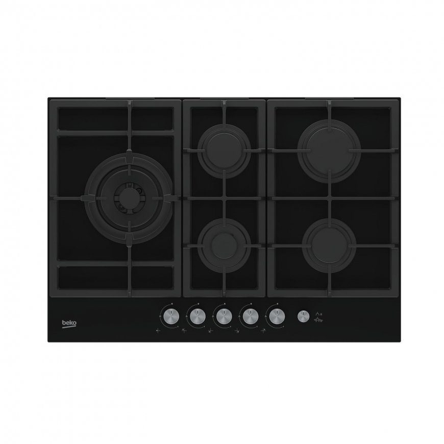 Beko HILL 75235 S keittolevy musta Kiinteä 75 cm Kaasuliesi 5 alue(tta)