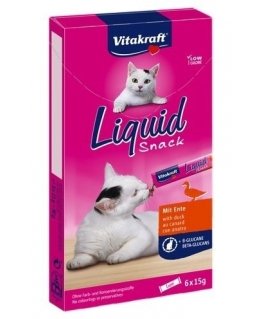 VITAKRAFT Liquid Snack Duck - kaķu gardumi - 6 x 15g