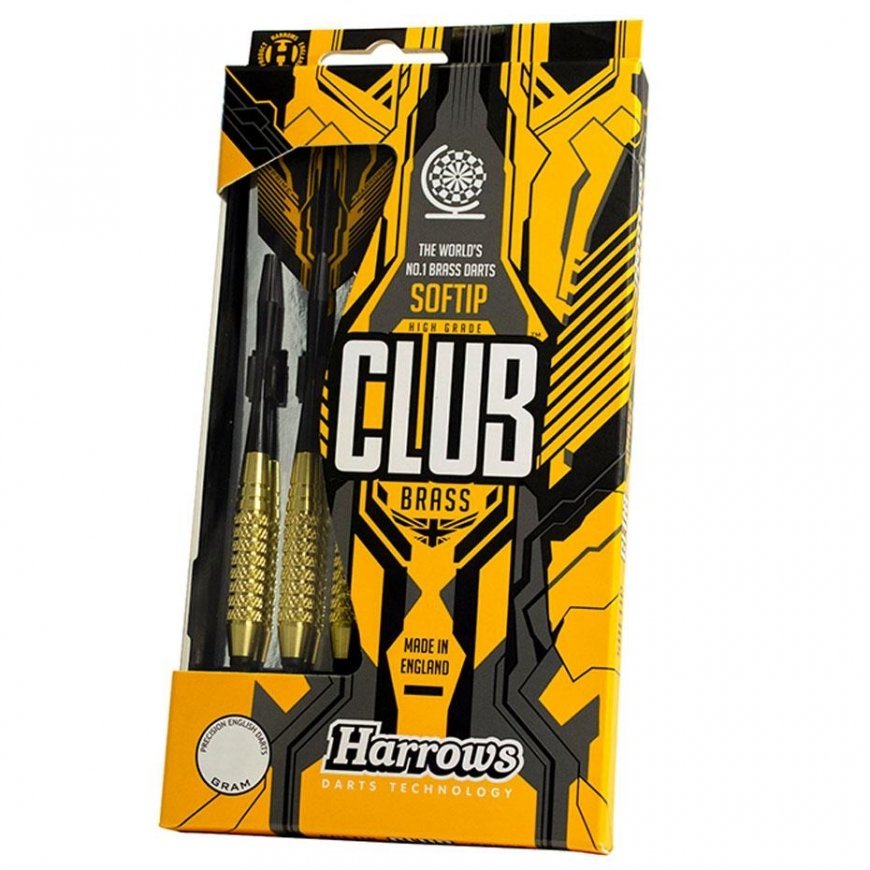 Harrows Smiginis Softip CLUB BRASS 3x14gK – 2