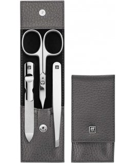 Travel set Zwilling Classic Inox - skórzane etui, 3 elements - Gray