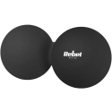 Duoball podwójna piłka do masażu 6.2cm, spalva juoda, materiał silikon, REBEL ACTIVE Duoball podwójna piłka do masażu 6.2cm, spalva juoda, materiał silikon, REBEL ACTIVE