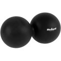 Duoball double massage ball 6.2cm, color black, silicone material, REBEL ACTIVE