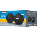 Duoball podwójna piłka do masażu 6.2cm, spalva juoda, materiał silikon, REBEL ACTIVE Duoball podwójna piłka do masażu 6.2cm, spalva juoda, materiał silikon, REBEL ACTIVE