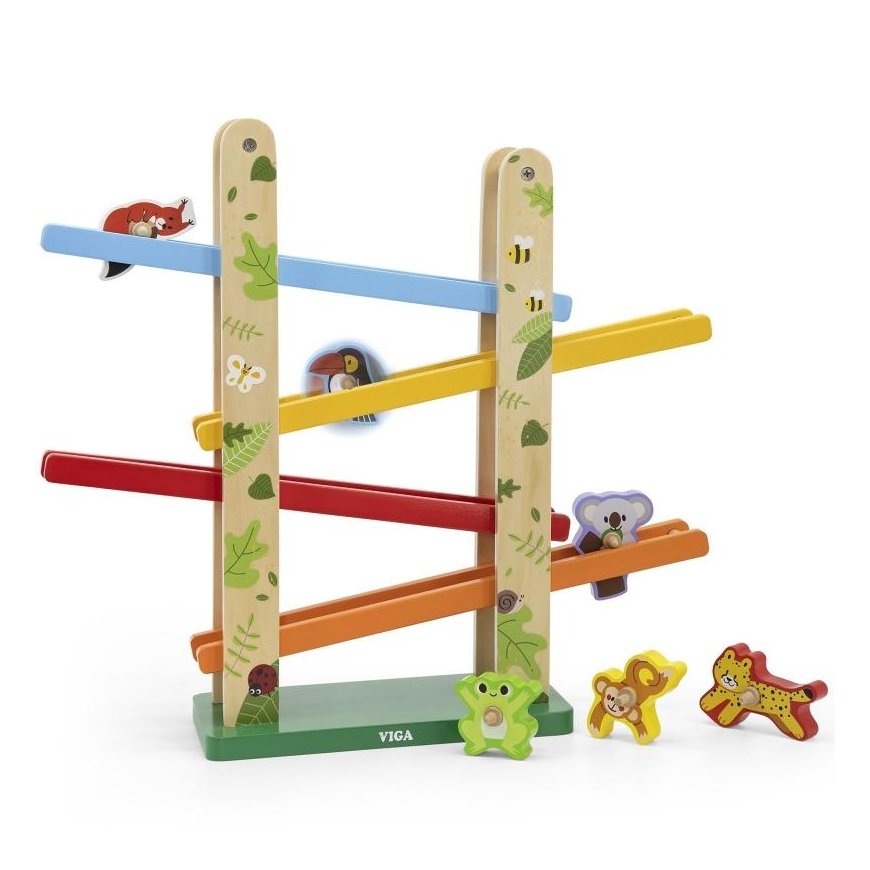 Viga wooden slide for animals jungle