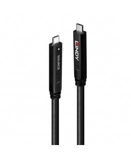 Lindy 43333 USB kabelis 10 m USB 3.2 Gen 1 (3.1 Gen 1) USB C Melns