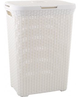 Curver Style 3253920707000 pesukorv 60 l Nelinurkne Rotangpalm Valge