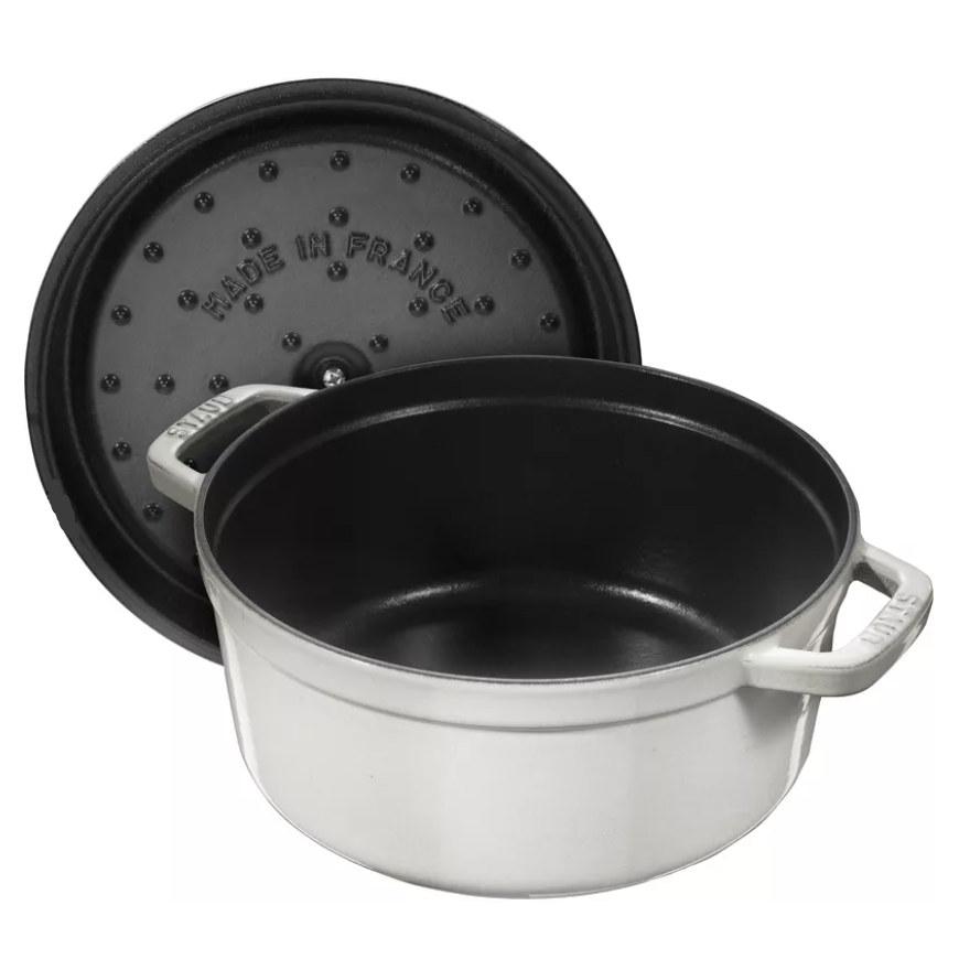 Pot żeliwny round Staub - 2.6 ltr, White truffle