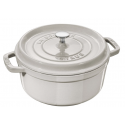 Pot żeliwny round Staub - 2.6 ltr, White truffle