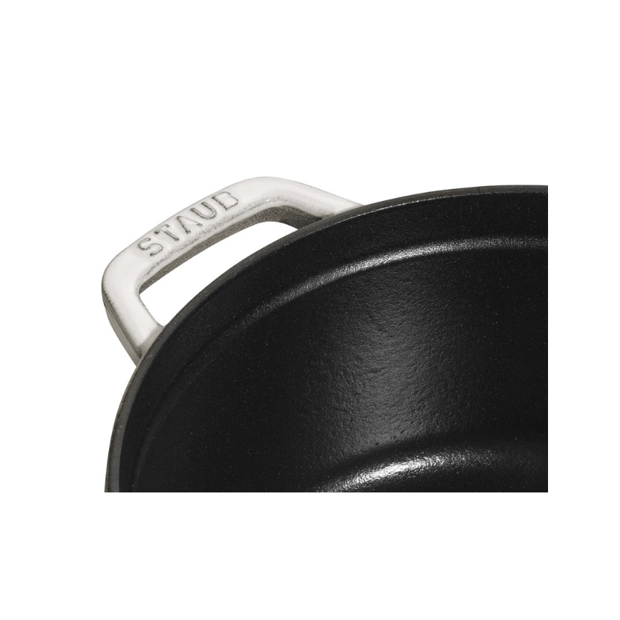 Puodas żeliwny apvalus Staub - 2.6 ltr, Balta trufla – 4