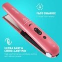 Revamp ST-1700PK-EB Progloss Liberate Cordless Ceramic Compact Hair Straightening Tongs Pink