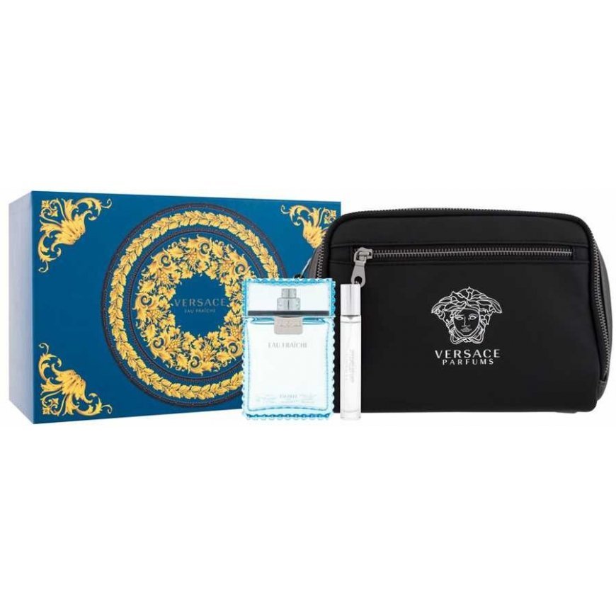 Versace Man Eau Fraiche set eau de toilette spray 100ml + eau de toilette spray 10ml + cosmetic bag