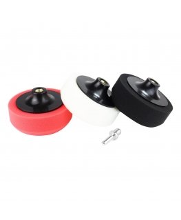 Polishing sponge set polishing sponges 3x125mm + m14 adapter amio-02648