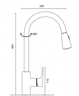 Thema_Lux Kitchen faucet Thema Lux TM-20007 stainless steel