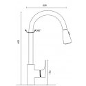 Thema_Lux Kitchen faucet Thema Lux TM-20007 stainless steel Thema_Lux Kitchen faucet Thema Lux TM-20007 stainless steel