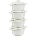 Staub Mini Cocotte Okrągły, 4 pcs. - 200 ml, Kość słoniowa Staub Mini Cocotte Okrągły, 4 pcs. - 200 ml, Kość słoniowa