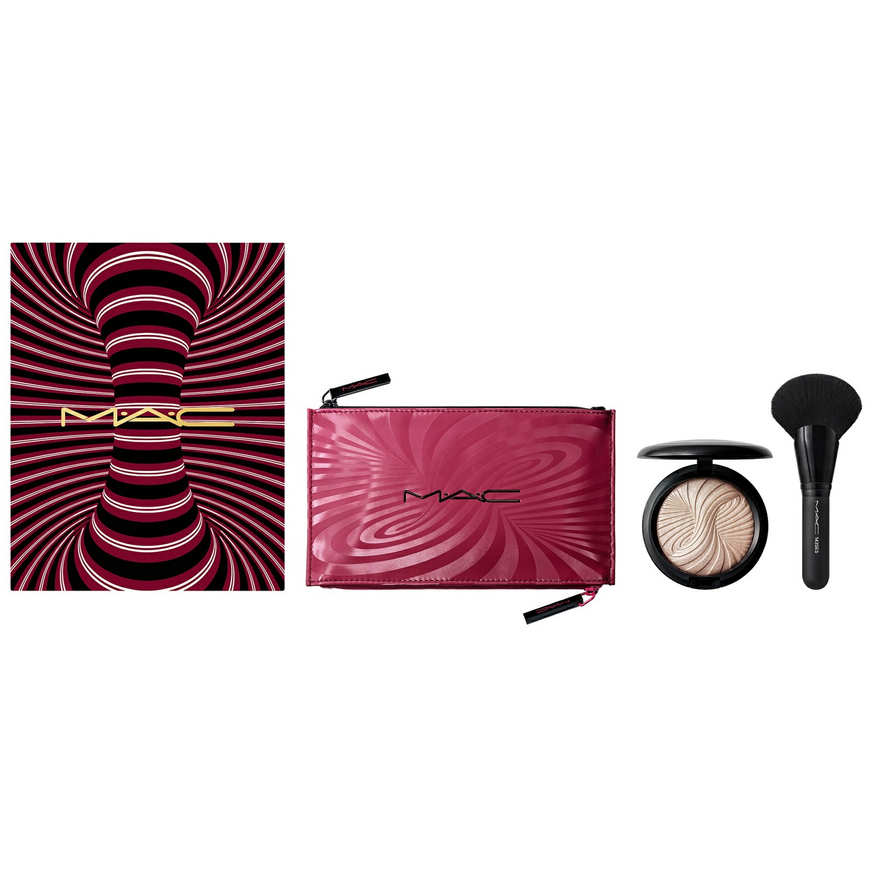 MAC Trick Of The Light Extra Dimension Skinfinish rinkinys MAC: Makiažo krepšys, Burgundy + MAC, Multi Face, 143S + Extra Dimens – 3