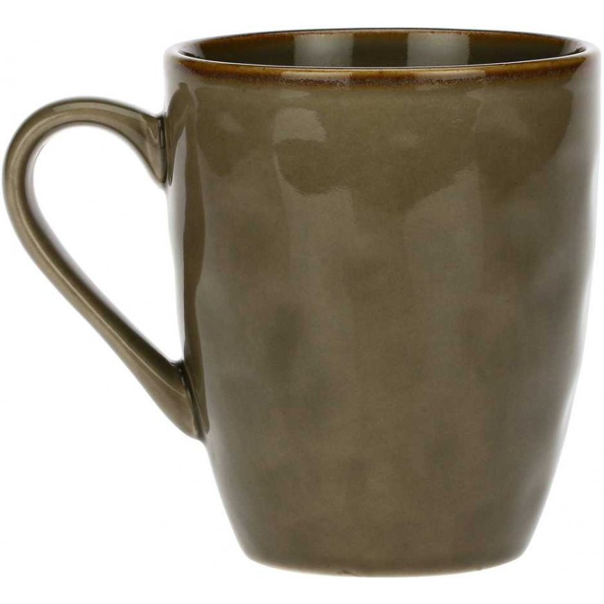 Rose&Tulipani Set of 4 cups with holder Concerto Grigio Tortora - Dark brown, 430 ml – 3