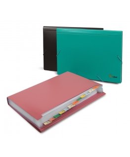 Forpus FO21641 divider book Black Plastic A4