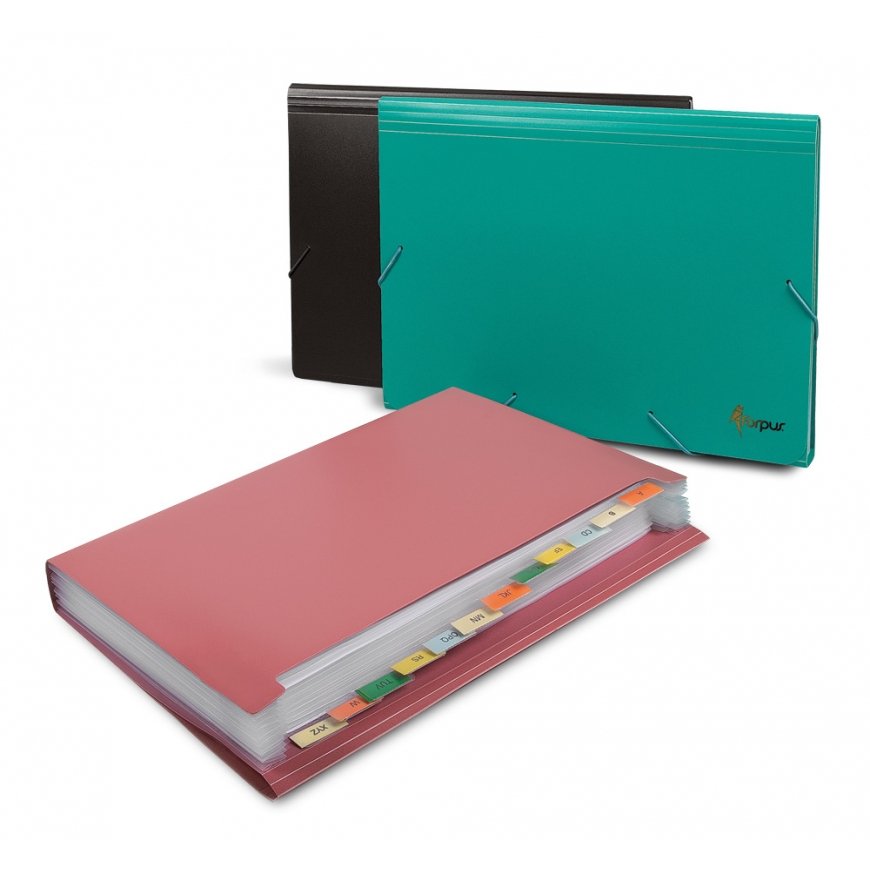 Forpus FO21641 divider book Black Plastic A4