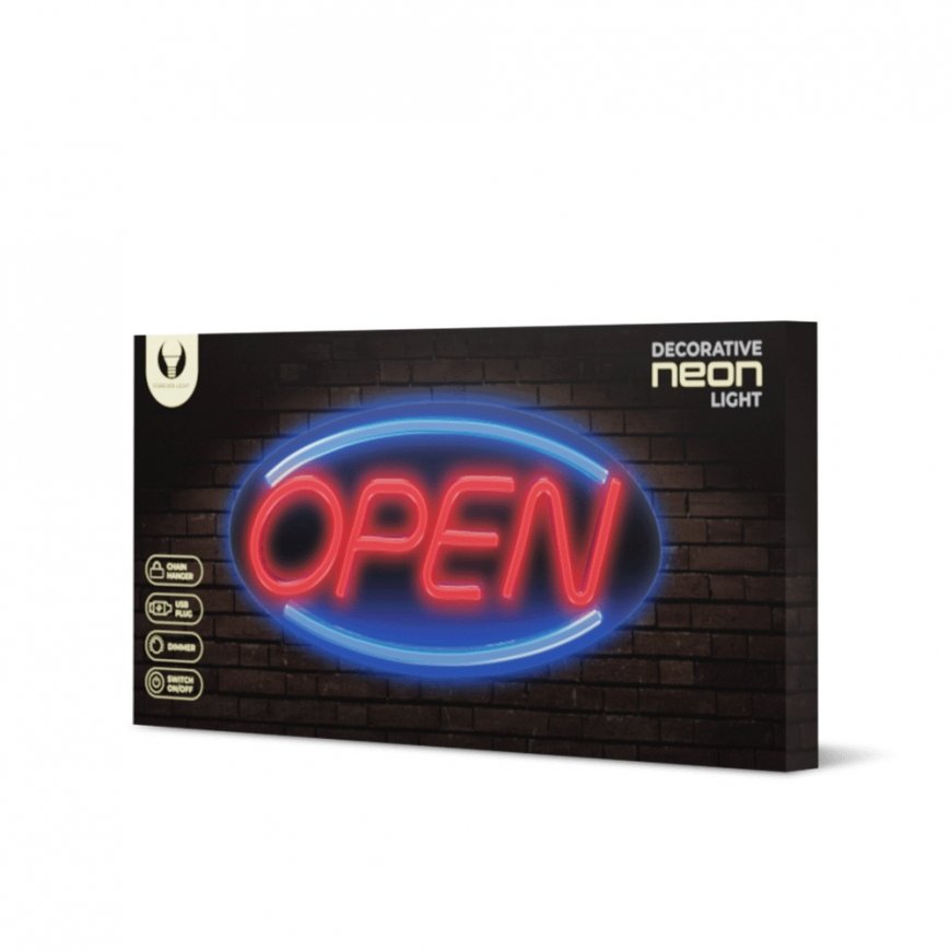 Forever Light Neon PLEXI LED OPEN blue red FPNE04X Dekoratiivne valguskuju – 3