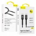 Blavec Cable Raptor braided - Type C to Type C - PD 60W 3A 0,25 Blavec Cable Raptor braided - Type C to Type C - PD 60W 3A 0,25