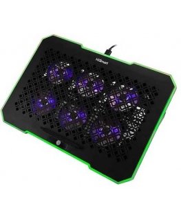 Nešiojamojo kompiuterio aušinimo stovas HISMART, su 6 RGB ventiliatoriais, 5 padėčių