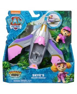 PAW Patrol Jungle Pups, Skye Falcon Vehicle, Toy Jet with Collectible Action Figure, Kids Toys for Boys & Girls Ages 3 and Up