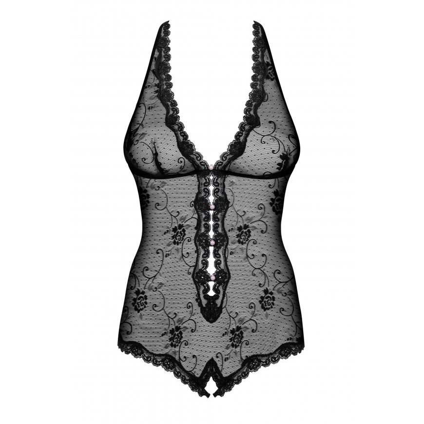 Obsessive Fiorenta S/M Bodijs Melns Poliamīds – 4