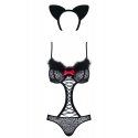 Obsessive Gepardina S/M Bodysuit Black Elastane, Polyamide Obsessive Gepardina S/M Bodysuit Black Elastane, Polyamide