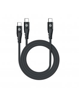 Celly USB-C - 2x USB-C cable 100W PD 1.3m Black
