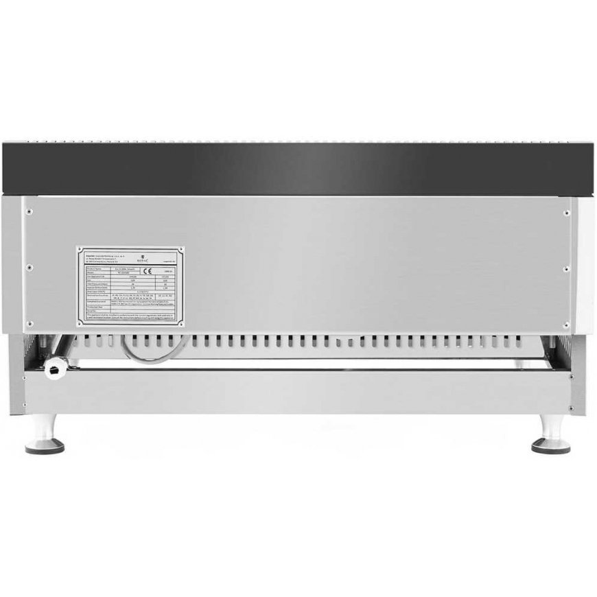 Royal Catering Double smooth adjustable stainless steel gas grill for natural gas 2x 3.1 kW 0.02 bar 60 x 40 cm – 5