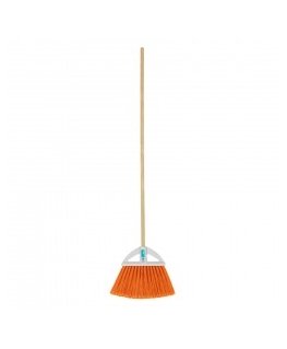 Truper Universali broom with PVC bristles. Width 26cm. Wooden handle 120cm Klintek®