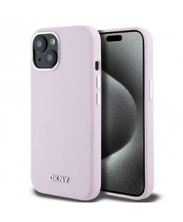 DKNY DKHMP15SSMCHLP iPhone 15 | 14 | 13 6.1" różowy|pink hardcas