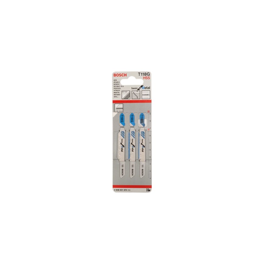Bosch T 118 G Basic for Metal Jigsaw Blades – 2