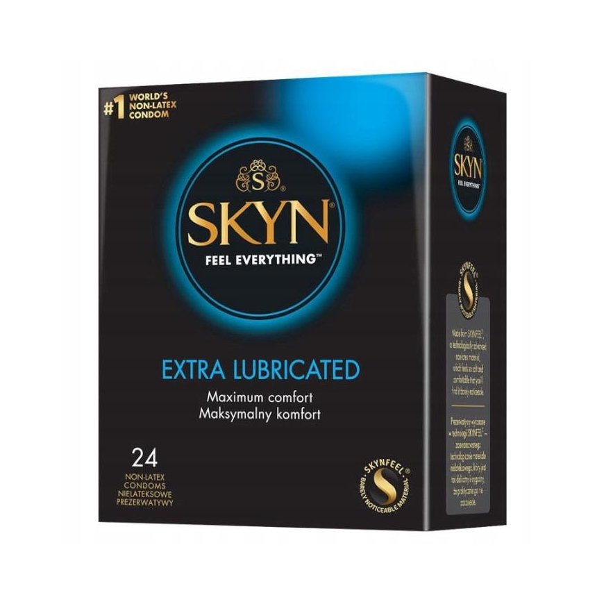 Unimil Skyn Extra Lubricated nelateksiniai prezervatyvai 24vnt