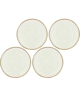 Rose&Tulipani Set of 4 talerzy do sałatek Concerto Avorio - Kość słoniowa, 20 cm