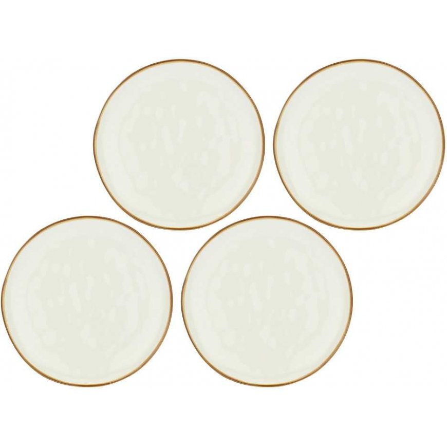 Rose&Tulipani Set of 4 talerzy do sałatek Concerto Avorio - Kość słoniowa, 20 cm