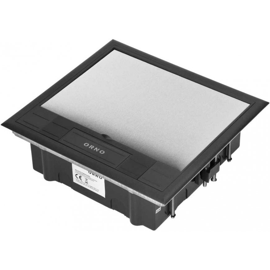 Orno Puszka podłogowa na gniazda modułowe 6 x 45x45mm lub 12 x 22,5x45mm, pokrywa: plastik, juoda – 2