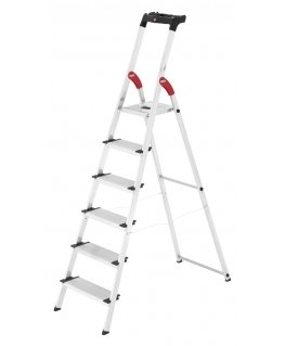 Hailo XXL Step ladder Aluminium, Black, Red