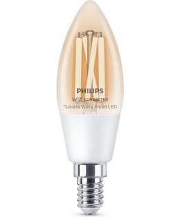 Philips Skaidri žvakės formos volframinė lemputė 4,9 W (ekv. 40 W) C35 E14