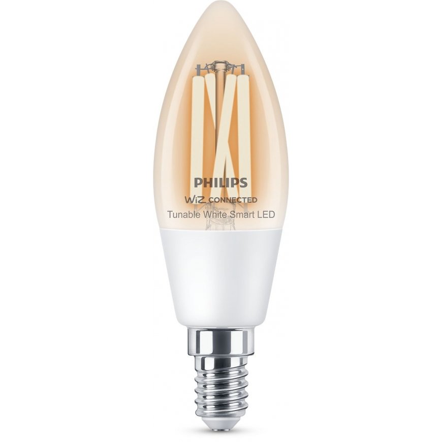 Philips Skaidri žvakės formos volframinė lemputė 4,9 W (ekv. 40 W) C35 E14