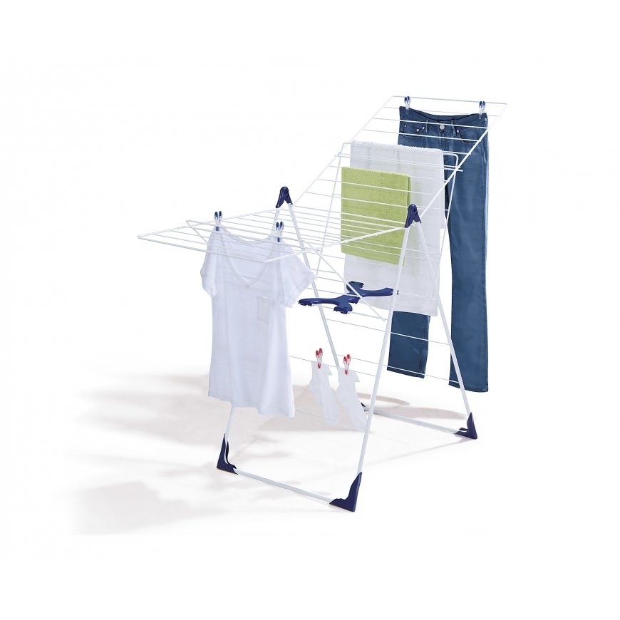 Leifheit Roma 200 Clothes horse Blue, White – 4