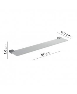 Shower shelf Gedy 38191360201, 117x16x600 mm, chrome