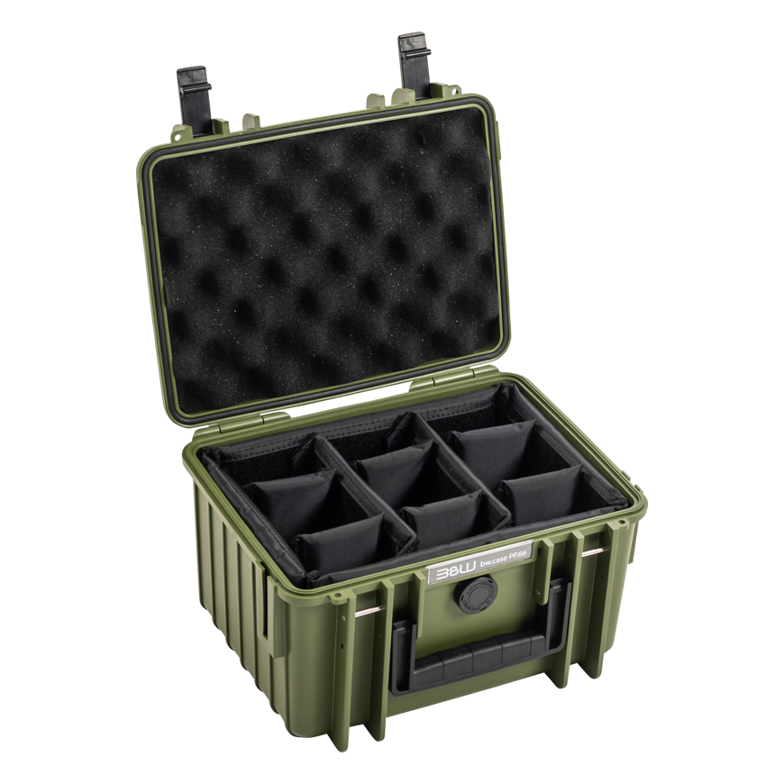 BW Outdoor Cases Type 2000 / Bronze žalias (divider system)