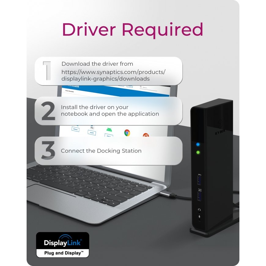 ICY BOX IB-DK2251AC Wired USB 3.2 Gen 2 (3.1 Gen 2) Type-A Black – 2