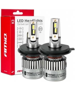 Żarówki samouke led seria k3 h4/h19 12v 6000k canbus amio-03682
